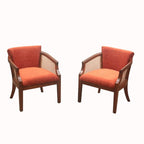 Heritage Teak and Cane Sofa Set with Cushions