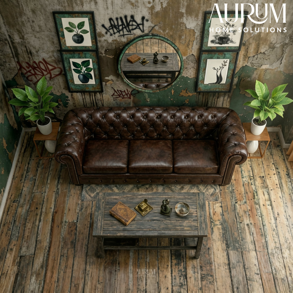 Grand Haven Brown Leather Sofa