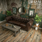 Grand Haven Brown Leather Sofa
