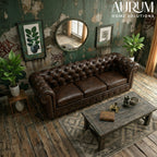Grand Haven Brown Leather Sofa
