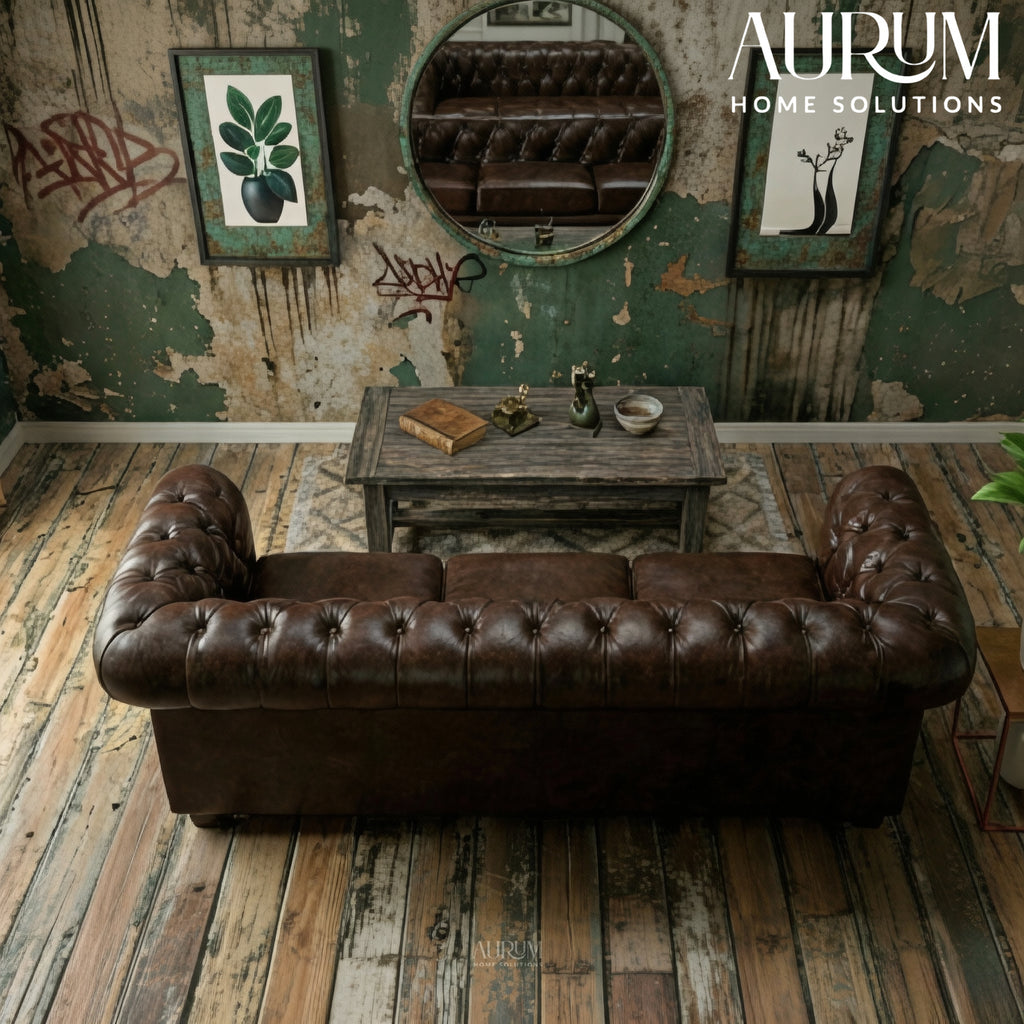 Grand Haven Brown Leather Sofa