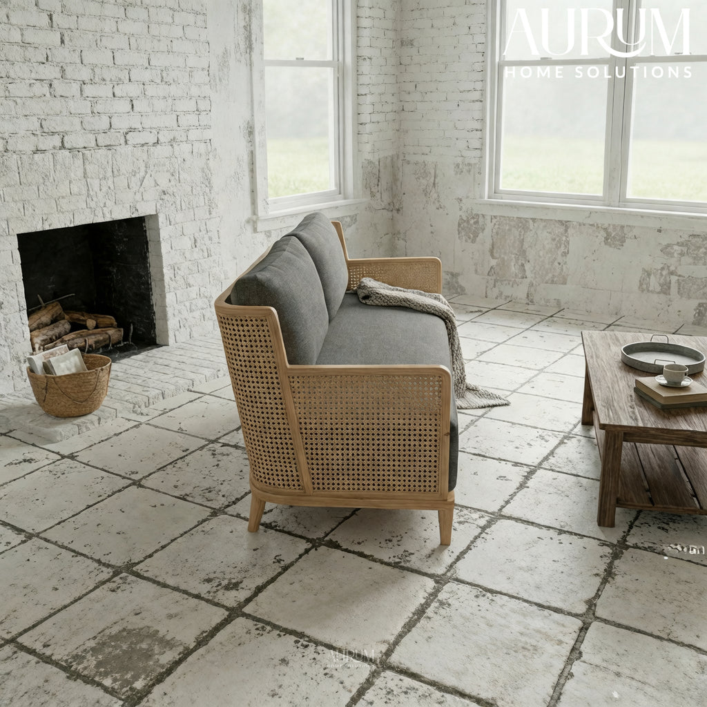 Cane Frame Elegance Sofa
