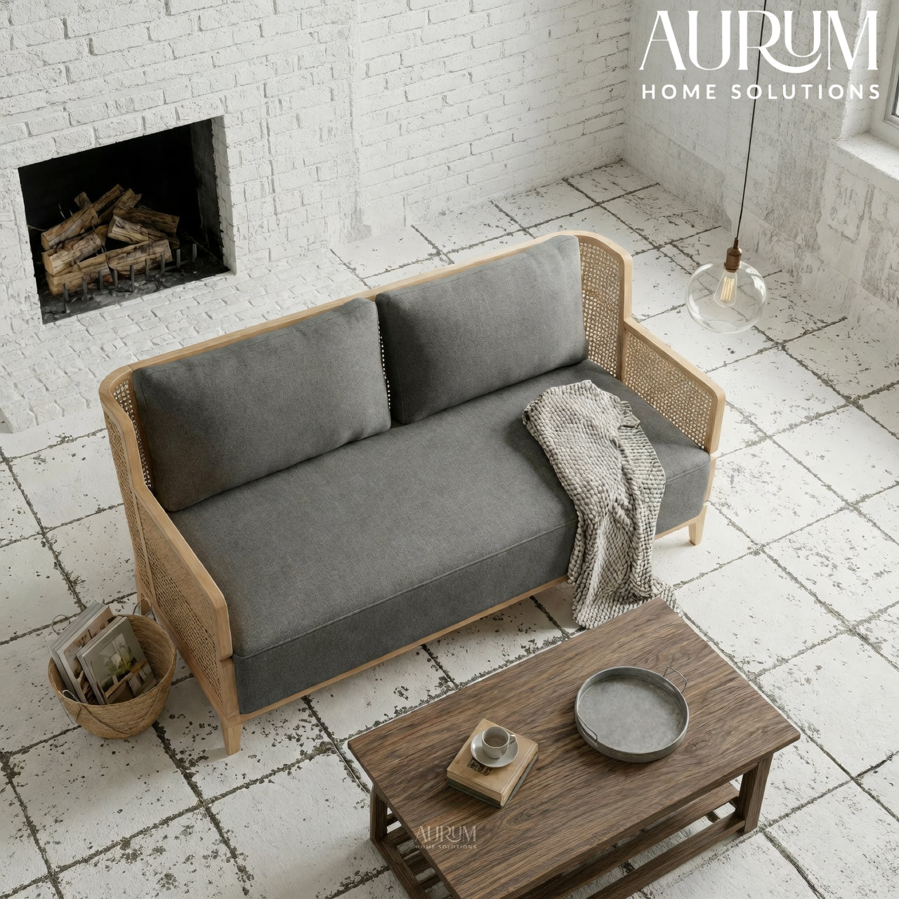 Cane Frame Elegance Sofa