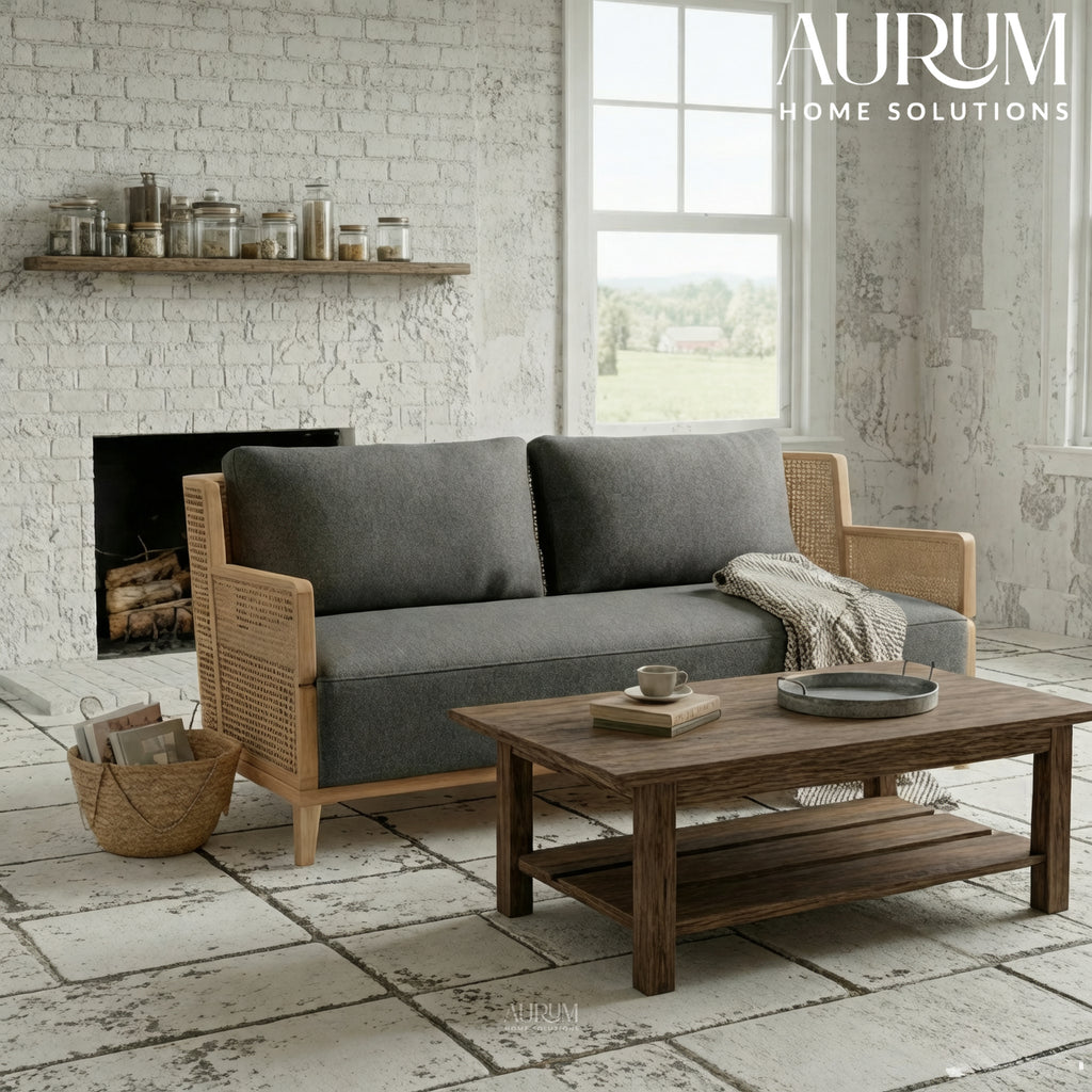 Cane Frame Elegance Sofa