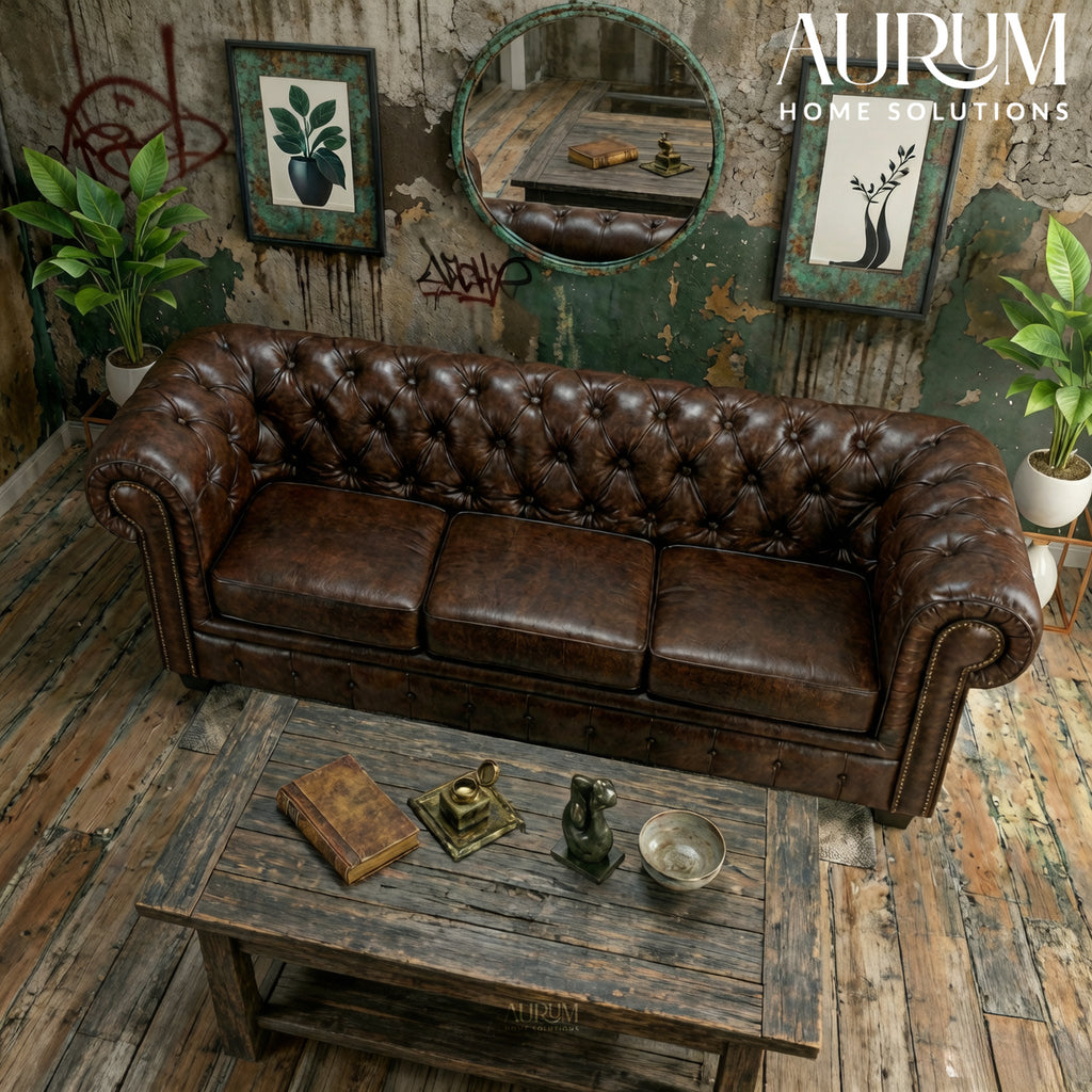 Grand Haven Brown Leather Sofa