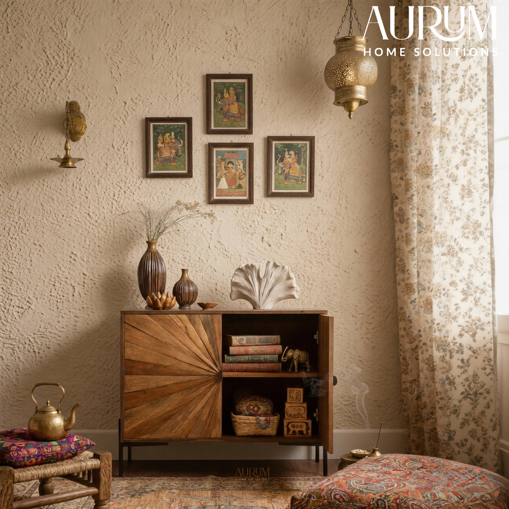 Sunburst Designer Sideboard Cabinet