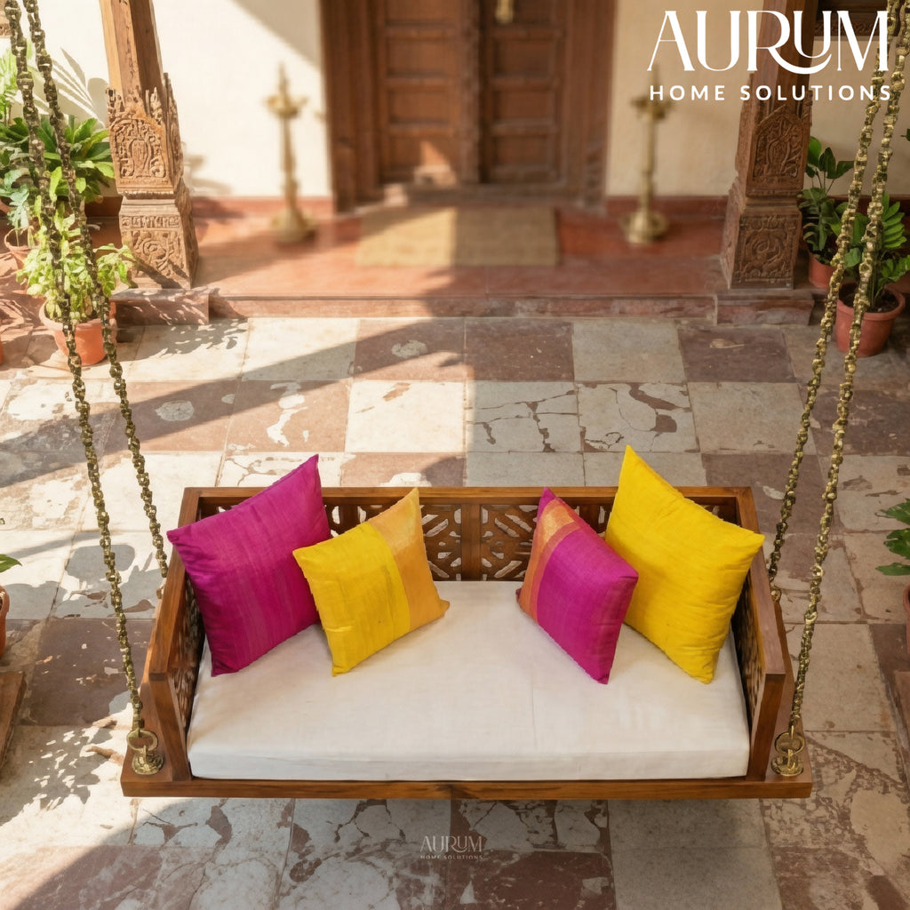Handcrafted Traditional Indian Swing in Solid Wood