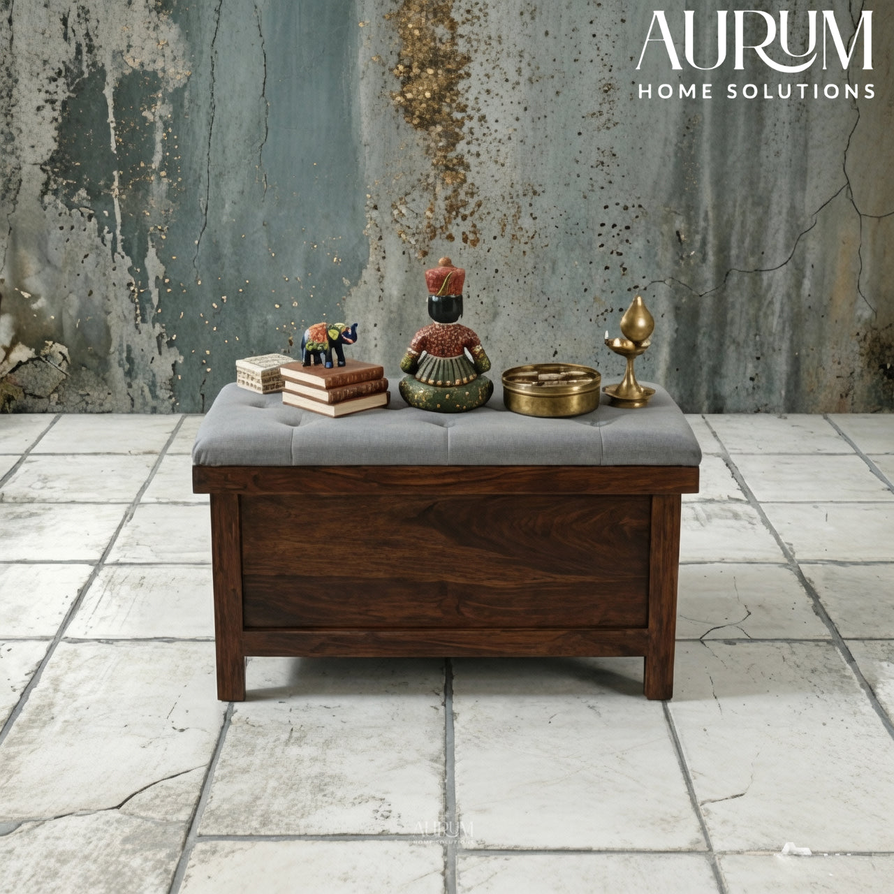 Provincial Teak Majesty Sheesham Wood Trunk