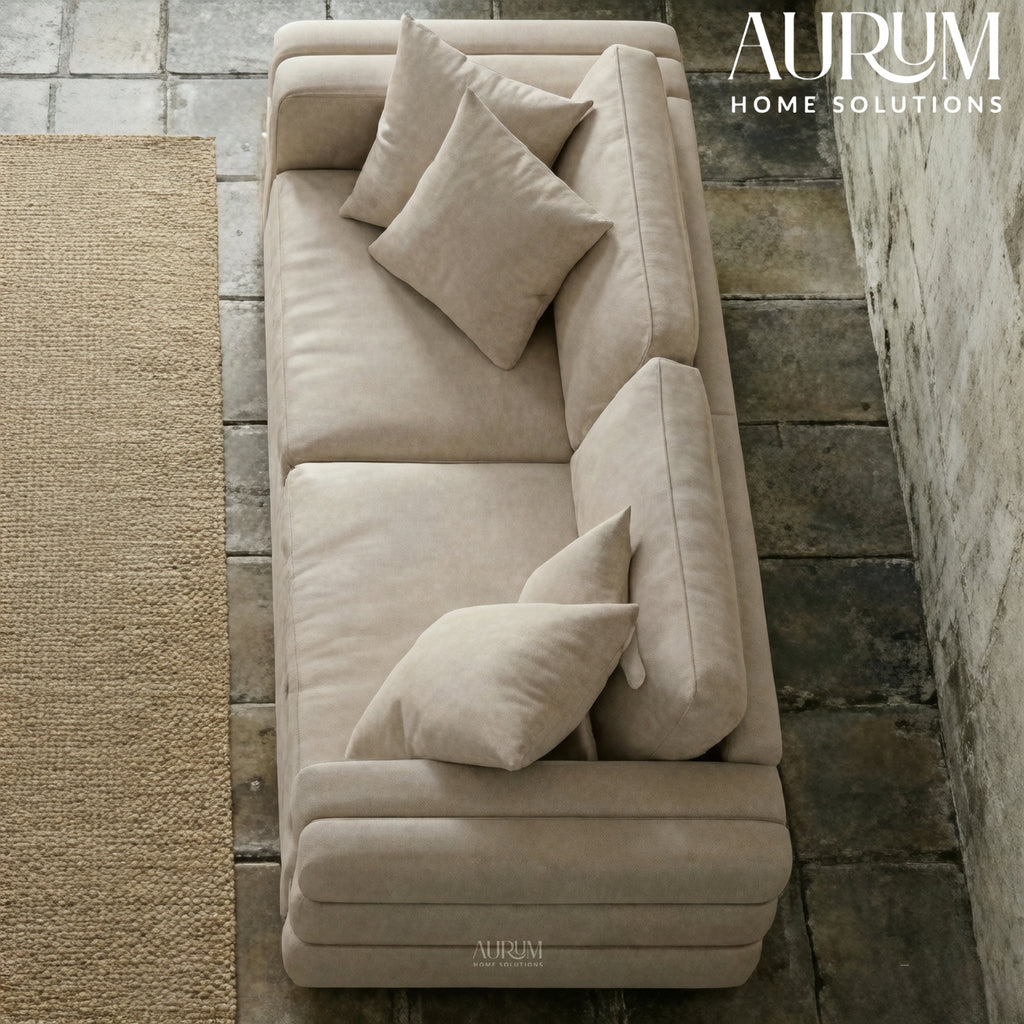 Ola Leather Sofa from the Cosmopolitan Collection
