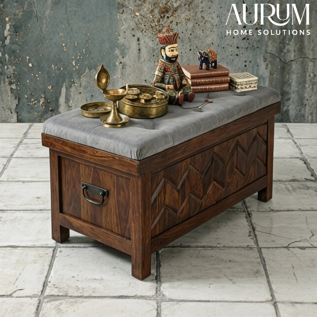 Provincial Teak Majesty Sheesham Wood Trunk