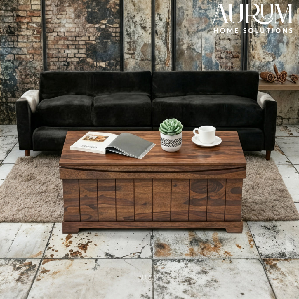Heirloom Sheesham Wood Trunk in Teak Look
