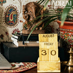 Table Calendar Bamboo Desk Organizer | Timeless Eco Decor