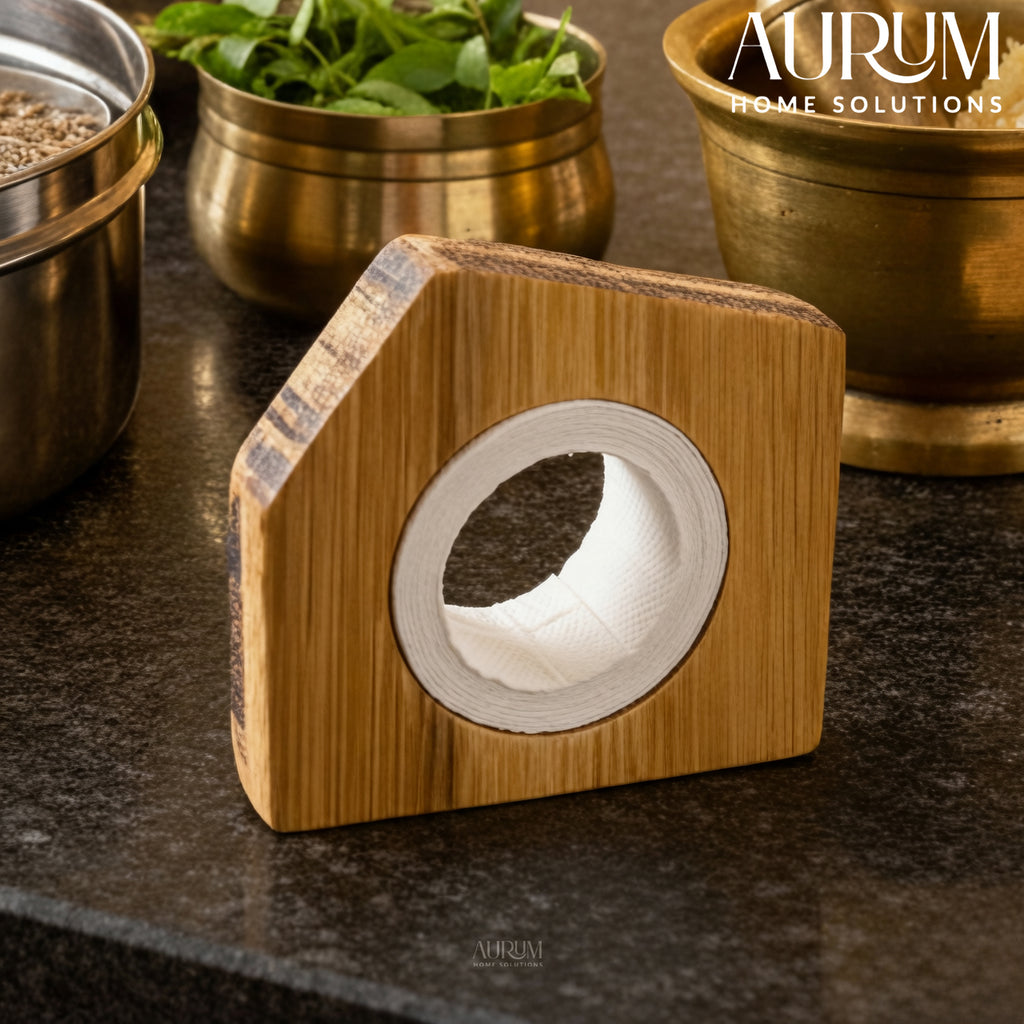 Napkin Ring Set with Bamboo Design | ZenStyle 4-Piece Elegant Table Decor