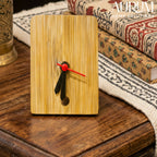 Table Clock Bamboo Desk Timekeeper | Minimalist Decor