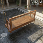 Adorable Thin Cane Reversible Wooden Swing