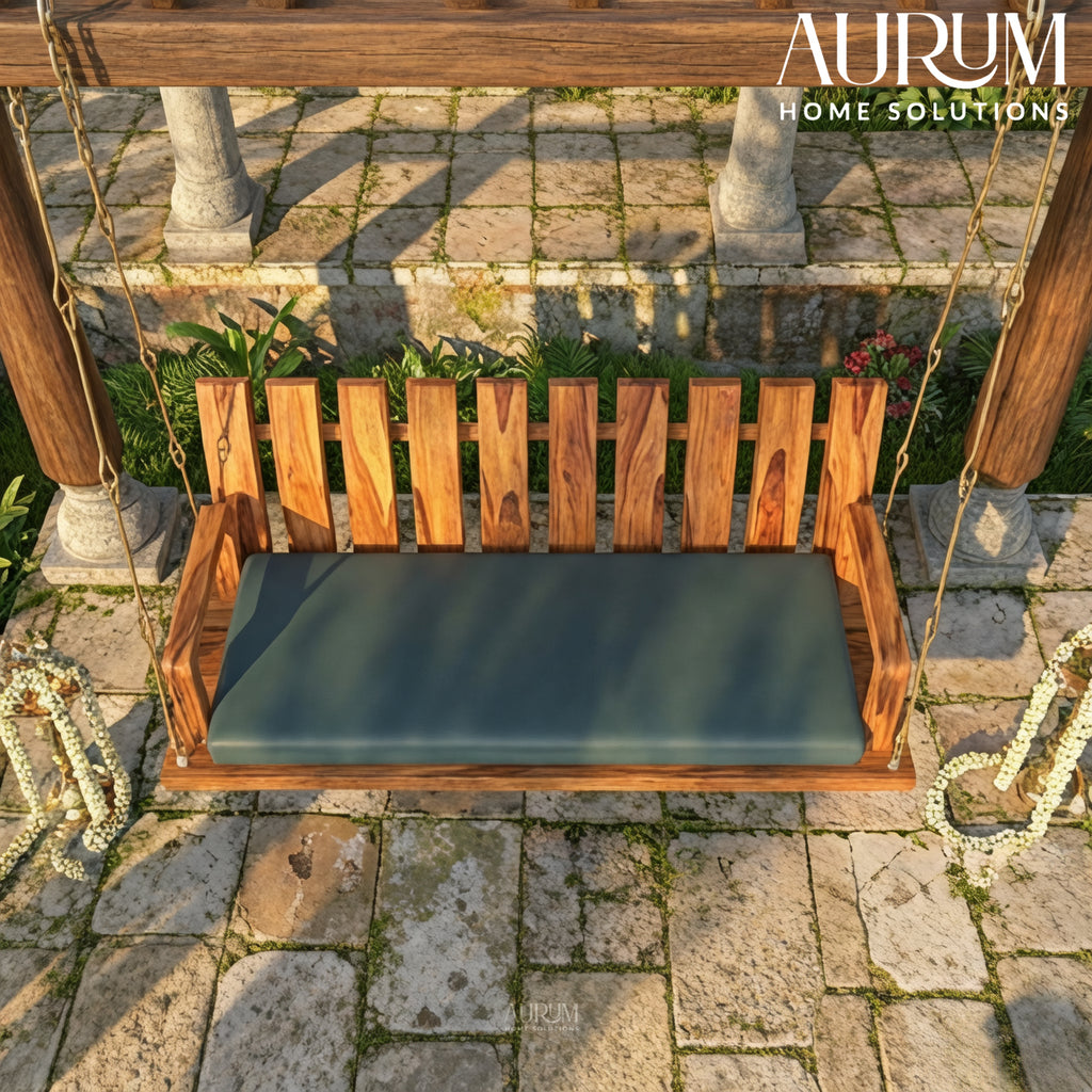 Traditional Stripped Handmade Simple Wooden Swing