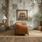 Premium Carmine Leather Sofa