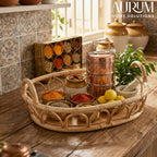 Multipurpose Tray | Versatile Vibe with Rattan Handles