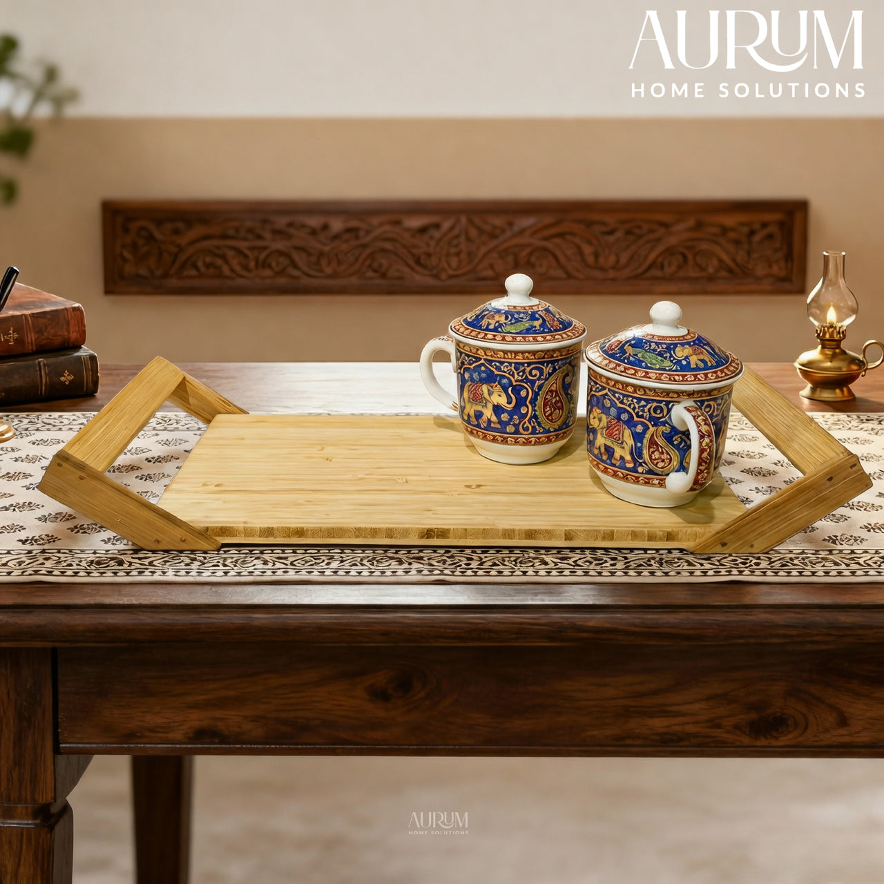 Serving Tray with Handles | Take a Break Bamboo Classic