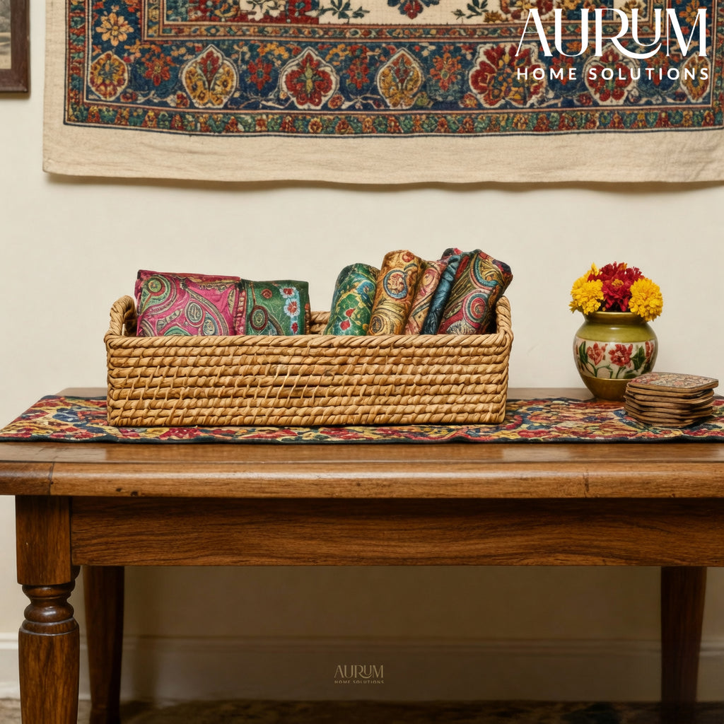 Aura Carry - Handwoven Rattan Tray