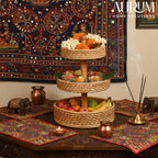 3 Tier Rack Refresh - Handmade Natural Rattan Basket Stand