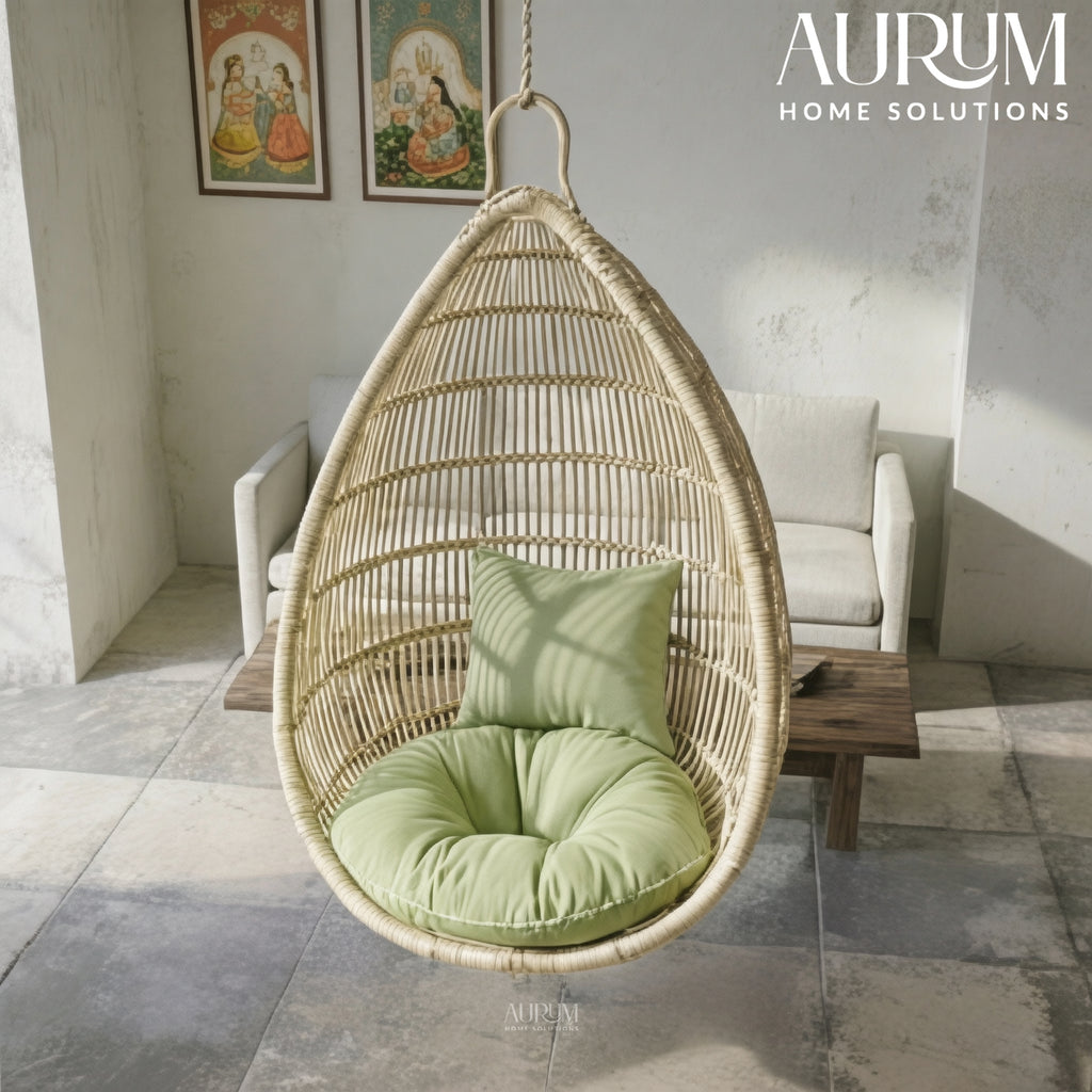 Swing Chair | Suspended Serenity Rattan Cocoon for Indoor & Outdoor