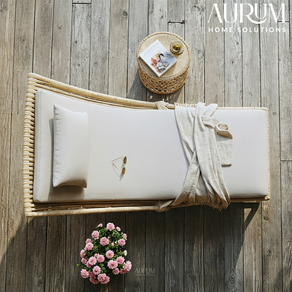 Lounger with Backrest for Indoor & Outdoor Comfort
