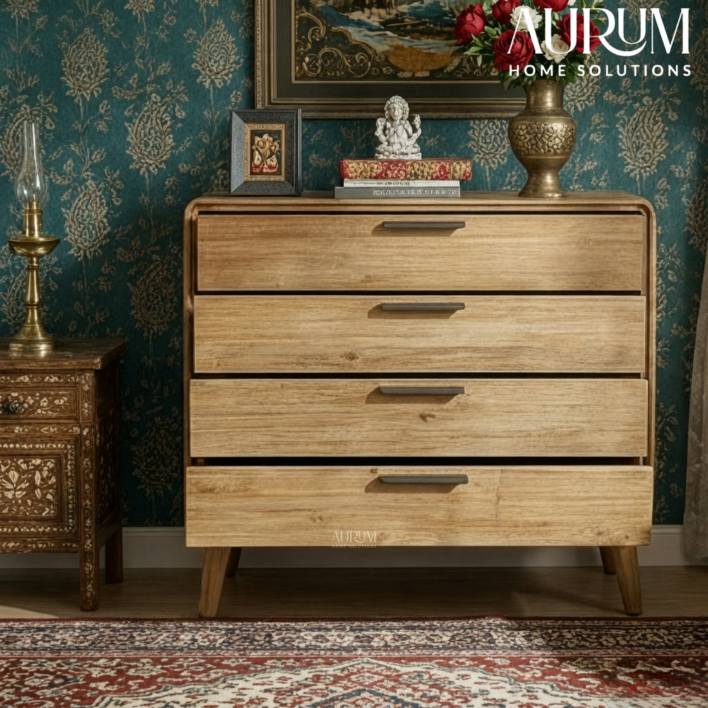 Aarna 4-Drawer Wooden Dressing Table
