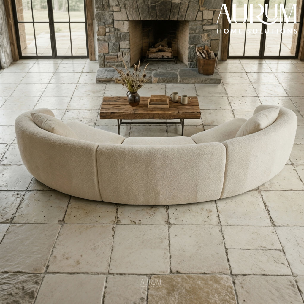 Curve Comfort Fabric Sofa