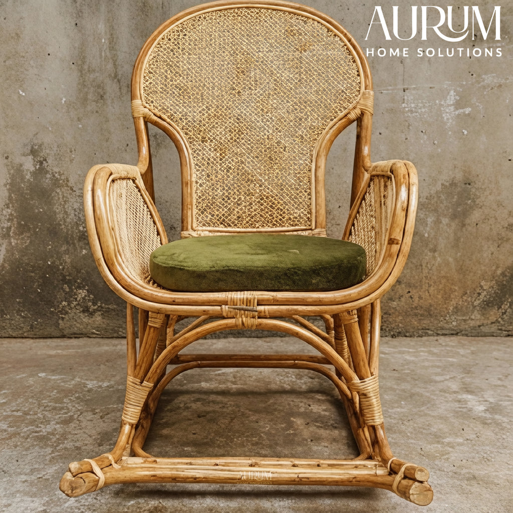 Rattan Rocking Chair | Dreamweave Handwoven Design for Indoors & Outdoors