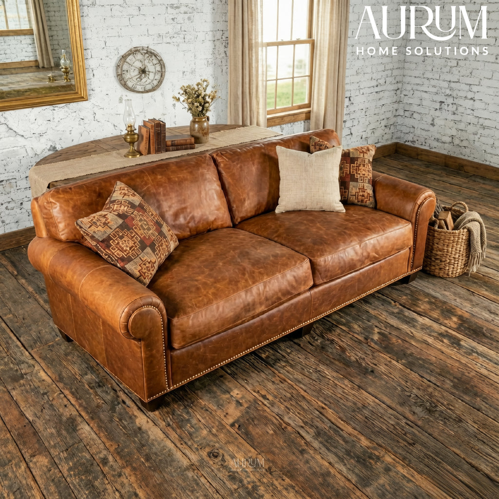 Classic Leather Cattleman Sofa