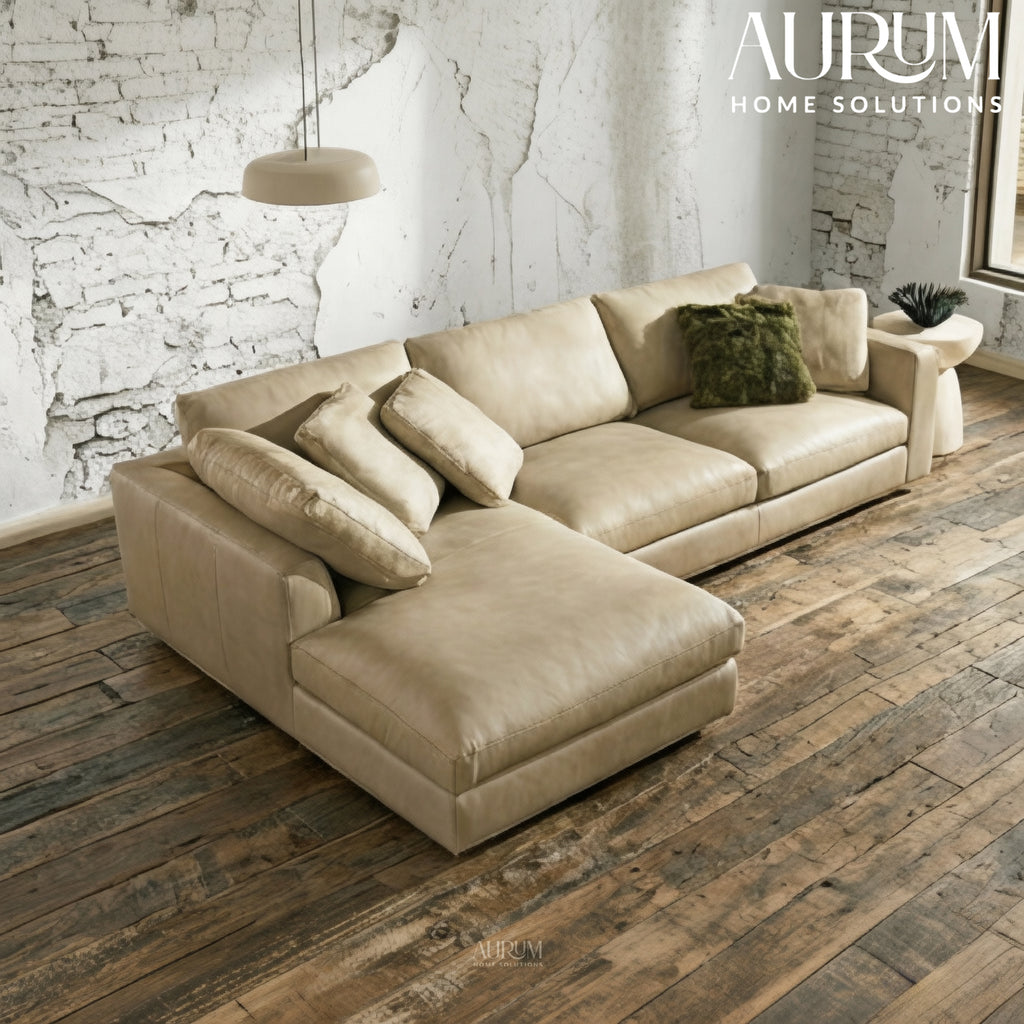 Luxe Leatherette Sectional Sofa