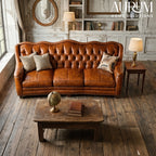 Warmth Brown Leather Sofa