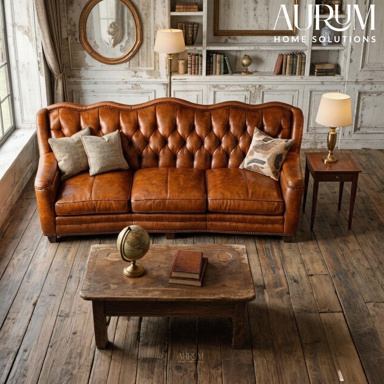 Warmth Brown Leather Sofa