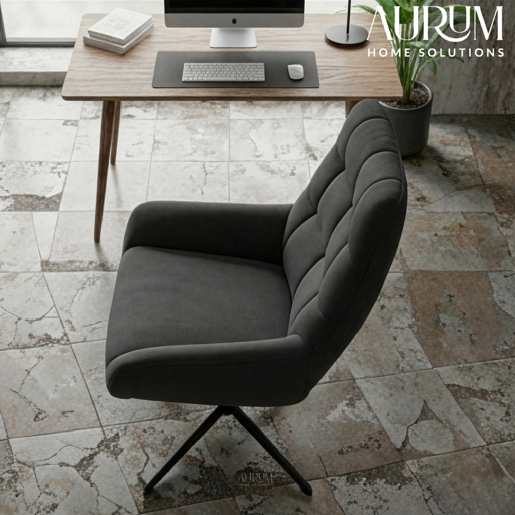 Elira Luxe Black Velvet Accent Chair