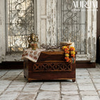 Teak Glow Sheesham Wood Linen Chest