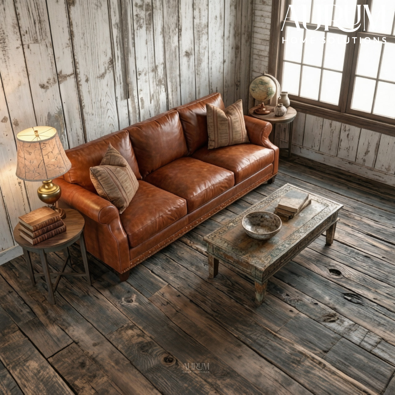 Vienna Three-Seater Leather Sofa