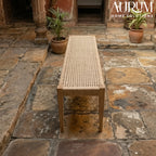 Linon Cadence Woven Seat Dining Bench