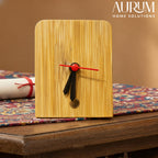 Table Clock Bamboo Desk Timekeeper | Minimalist Decor