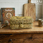 Tissue Box with EcoLoom Handwoven Water Hyacinth Design