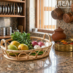 Multipurpose Tray | Versatile Vibe with Rattan Handles