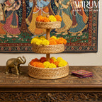 3 Tier Rack Refresh - Handmade Natural Rattan Basket Stand