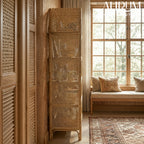 Storage Rack with Weave Wonder Natural Rattan Shelves