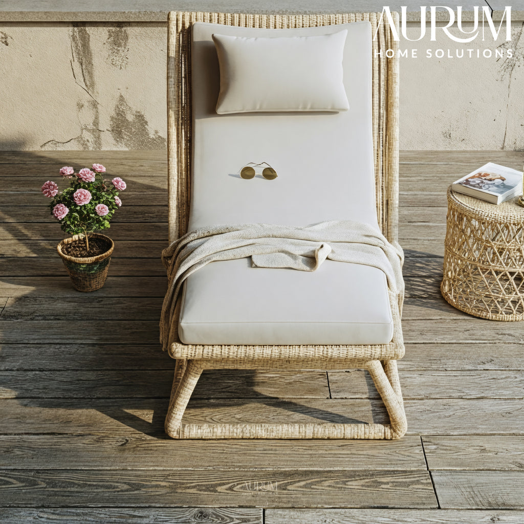 Lounger with Backrest for Indoor & Outdoor Comfort