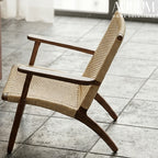 Handcrafted Teakwood Paper Rope Accent Chair