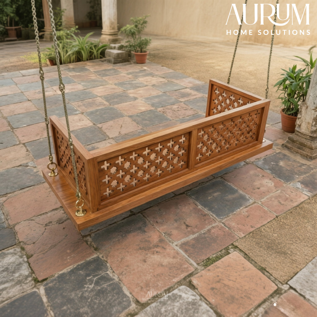 Handcrafted Cherry Brown Indian Swing