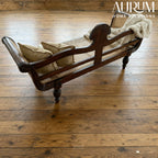 Regal Woven Rattan Diwan in Teak Wood
