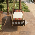 Teak Swing with Lotus Backrest Design