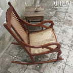 Mahogany Bliss Cane Rocking Chair