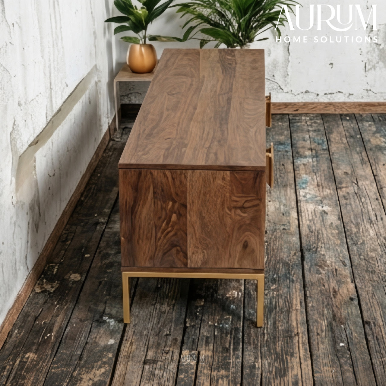 Urban Shelves Mango Wood TV Console